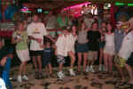 Line dancing at Carlos & Charlie's