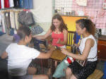 Sewing with the locals
