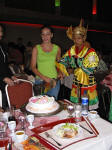 How's this for cutting the cake?