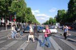 Crossing the Champs Elysees