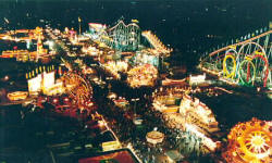 Aerial Night View of Oktoberfest