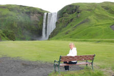 Relaxing at Skogafoss