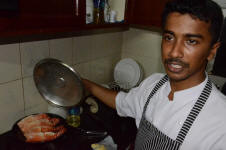 Cooking King Prawns