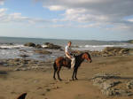 Randy Riding on the Beach