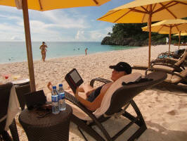 Reading on the Beach