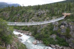 Pam on the Suspension Bridge