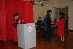 Accepting the Diploma