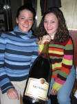 Aubrey and Andrea Share a Toast
