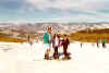 Randy skiied in shorts with his daughters!