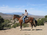 Randy riding "Mr. Times"