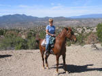 Pam riding "Watson"