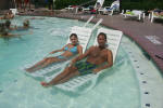 Relaxing in the pool